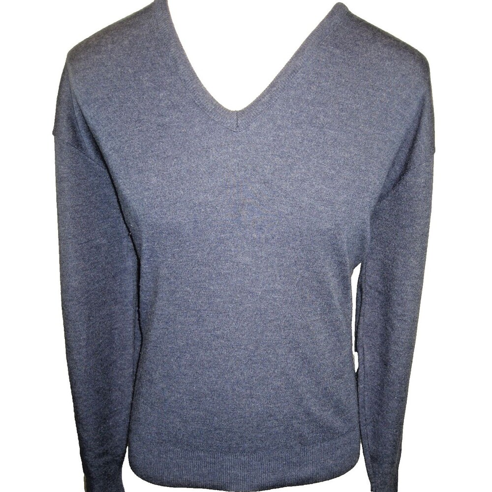 Mens Lee Sport Charcoal Gray V-Neck Cotton Pullover Sweater sz Lg
